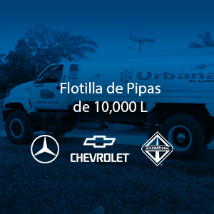 Renta de flotilla de pipas de 10000 litros